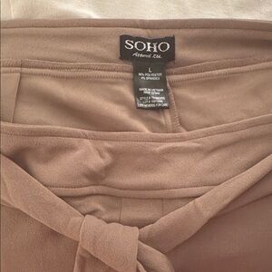 Soho Apparel Tan Textured Pants